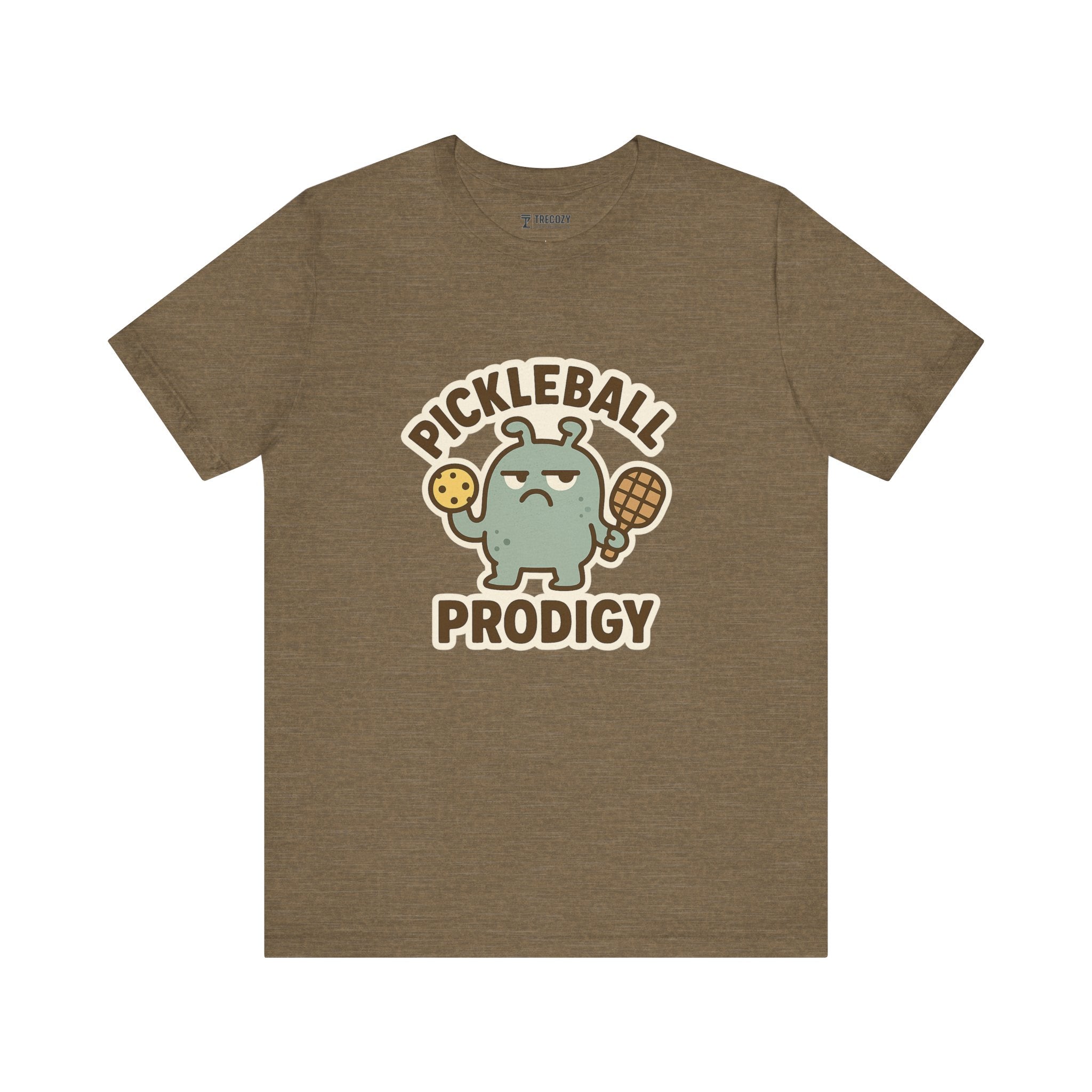 Pickleball Prodigy – Funny Pickleball Monster T-Shirt, Quirky Sports Cartoon Graphic Tee