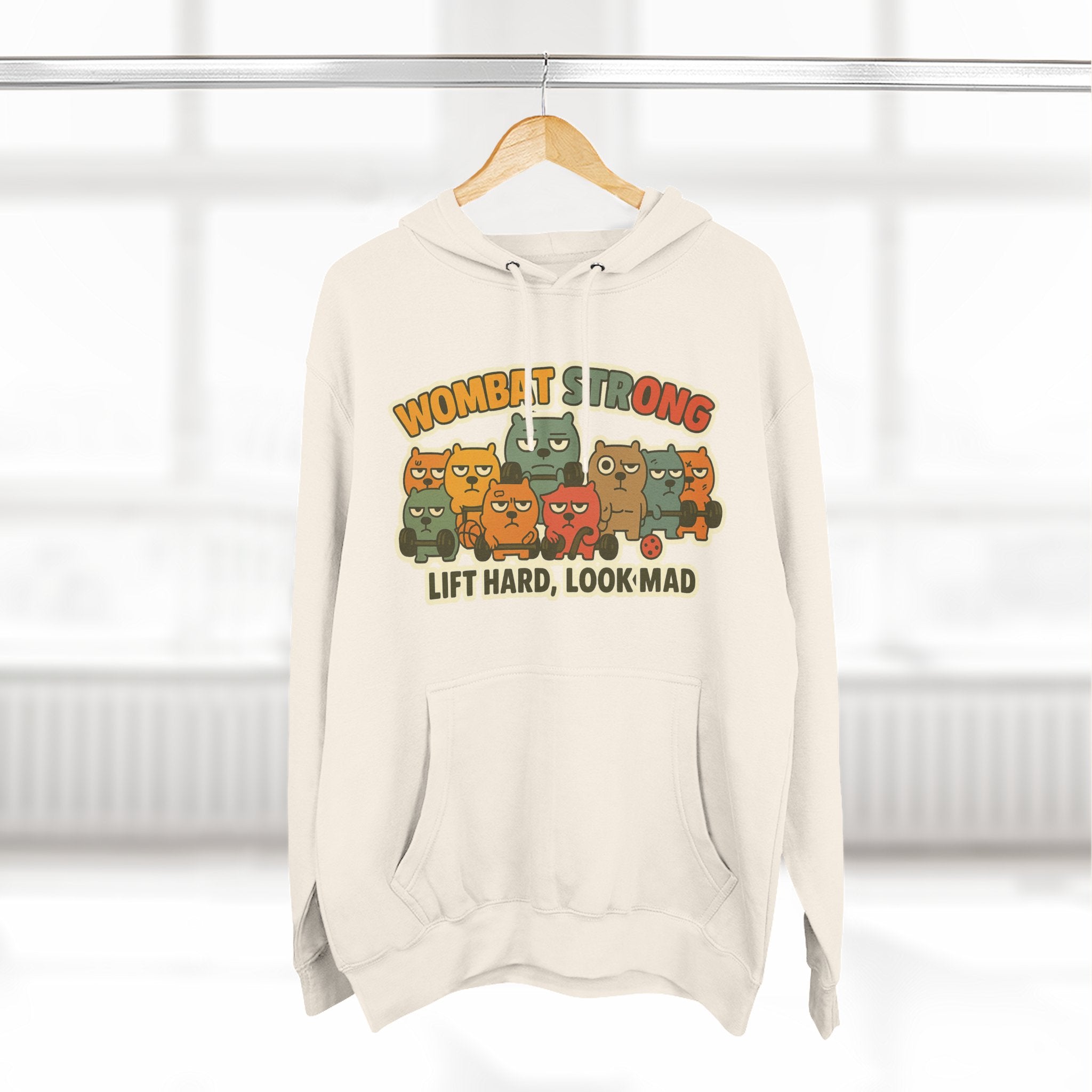 Lift Hard Look Mad Adorable Fleece Hoodie, Cozy Sweatshirt, Relaxed Apparel, Gift for Friends, Casual Wear, Chill Hoodie