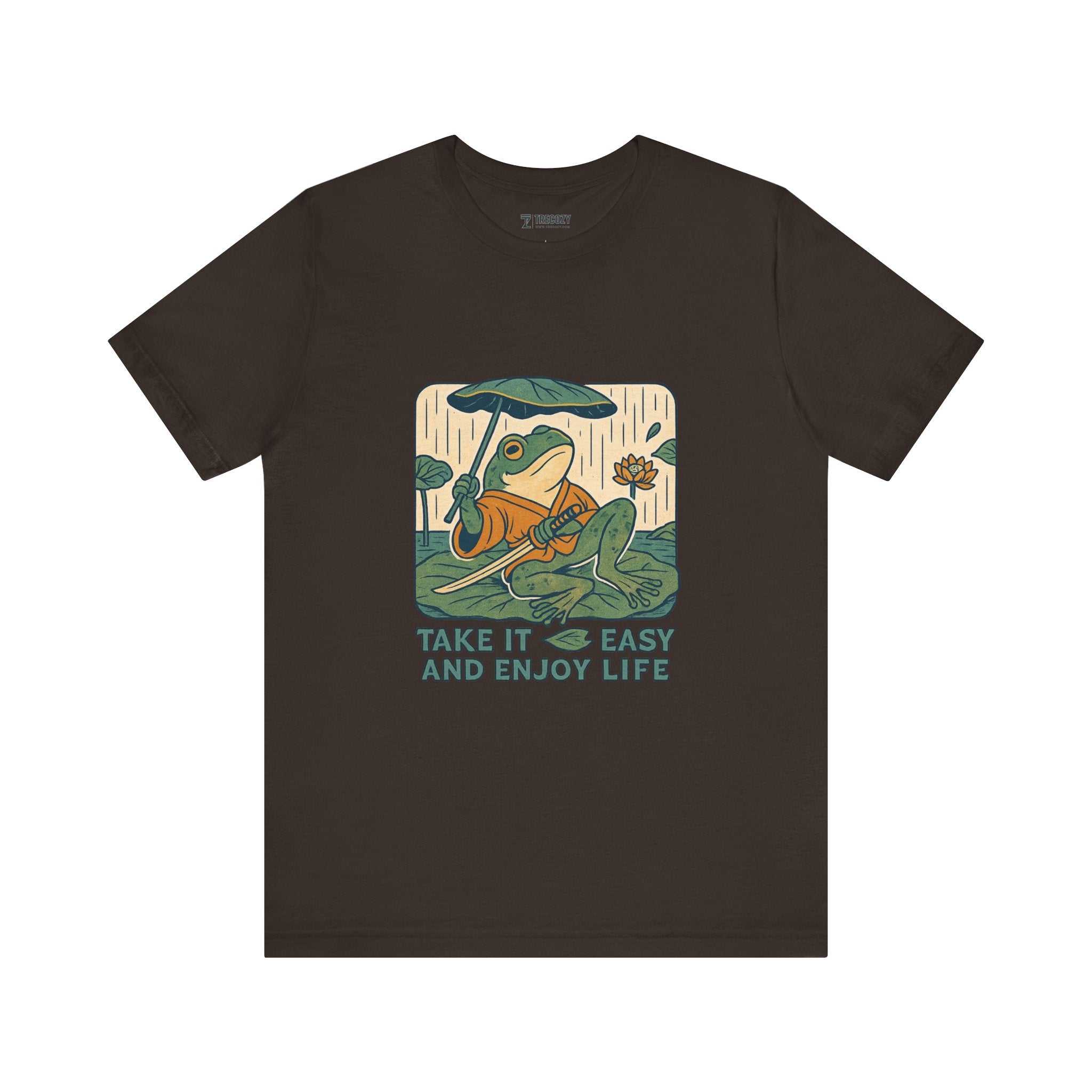 Frog Tee - Chill Ukyo-e Frog Style Japanese Art Unisex Jersey Short Sleeve Tee