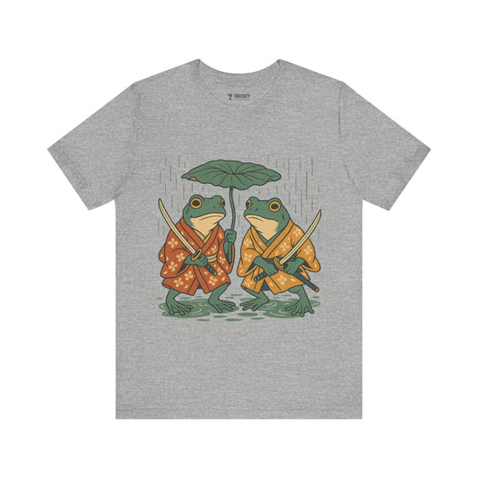 Frog Tee, Ukyo-e Cozy TShirt, Gift, Trending Cute Animal Top, Cute Frog Tshirt