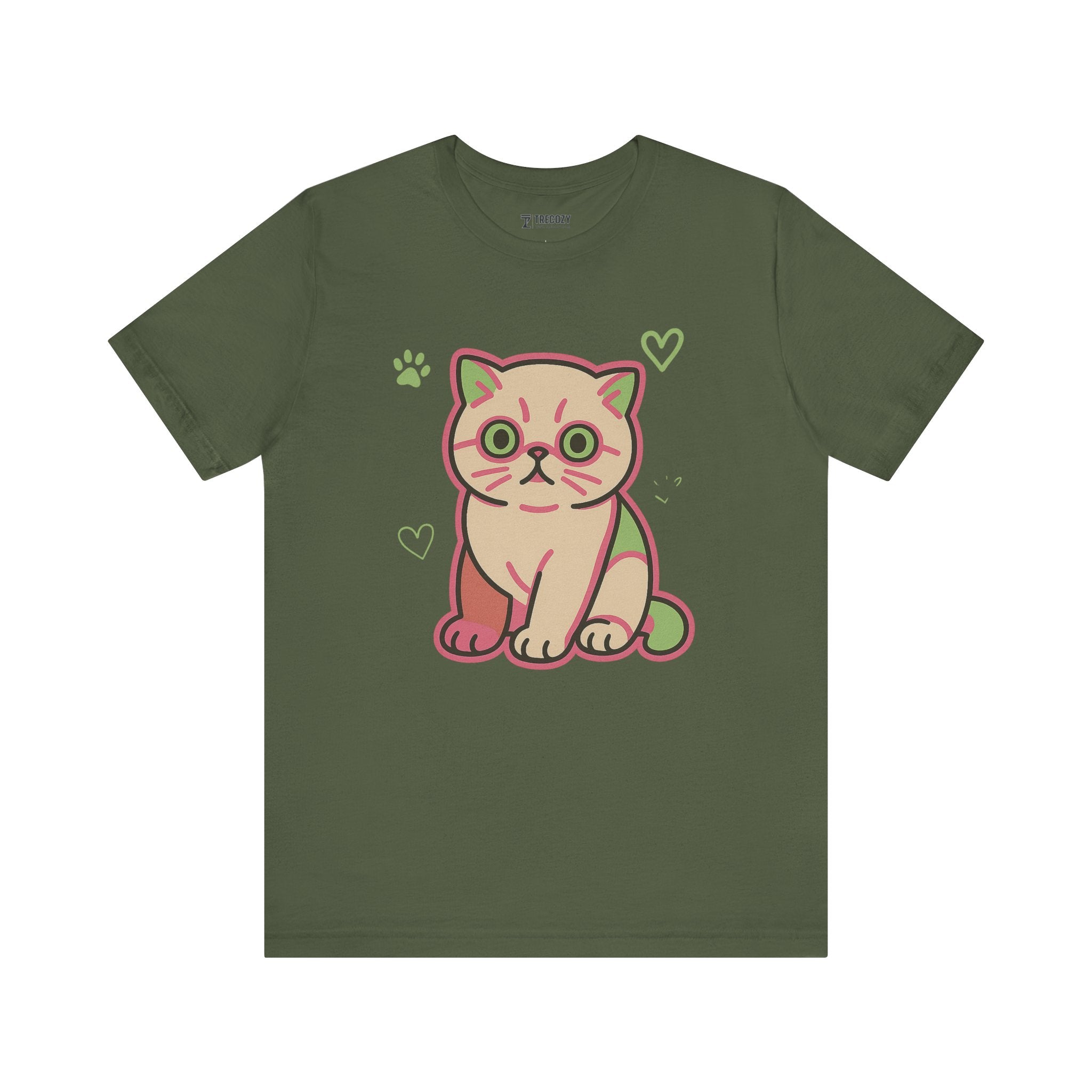 Super Cute Cat Tee, Cozy TShirt, Gift for Pet Owners, Trending Cute Animal Top, Cute Cat Tshirt
