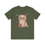 Super Cute Cat Tee, Cozy TShirt, Gift for Pet Owners, Trending Cute Animal Top, Cute Cat Tshirt