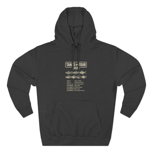 Tanks on Tour Fleece Hoodie - Unleash Happiness, Pet Parent Gift, Cozy Sweatshirt, Fish Lover Wardrobe, Comfortable Hooded Sweatshirt