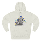 Psychedelic Gorilla Hoodie – Hand-Drawn Banana Graphic, Bold Neon Urban Streetwear, Perfect for Gifts, Lounging, Nature Lovers