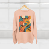 Colorful Cat Unisex Crewneck Sweatshirt, Cat Lover Gift, Cozy Sweater for Pet Owners, Cute Animal Apparel, Perfect for Birthdays, Holidays