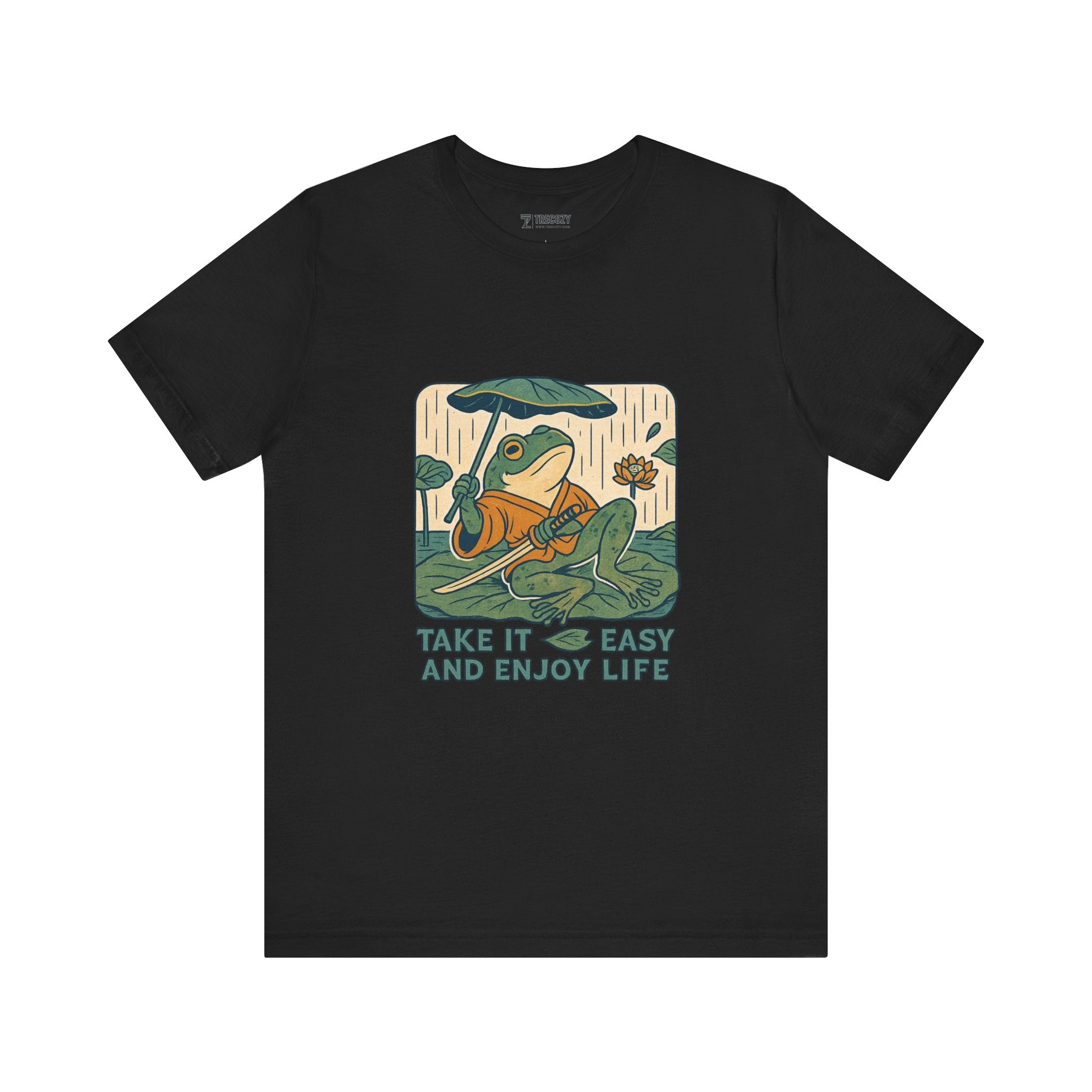 Frog Tee - Chill Ukyo-e Frog Style Japanese Art Unisex Jersey Short Sleeve Tee
