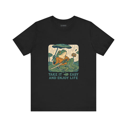 Frog Tee - Chill Ukyo-e Frog Style Japanese Art Unisex Jersey Short Sleeve Tee