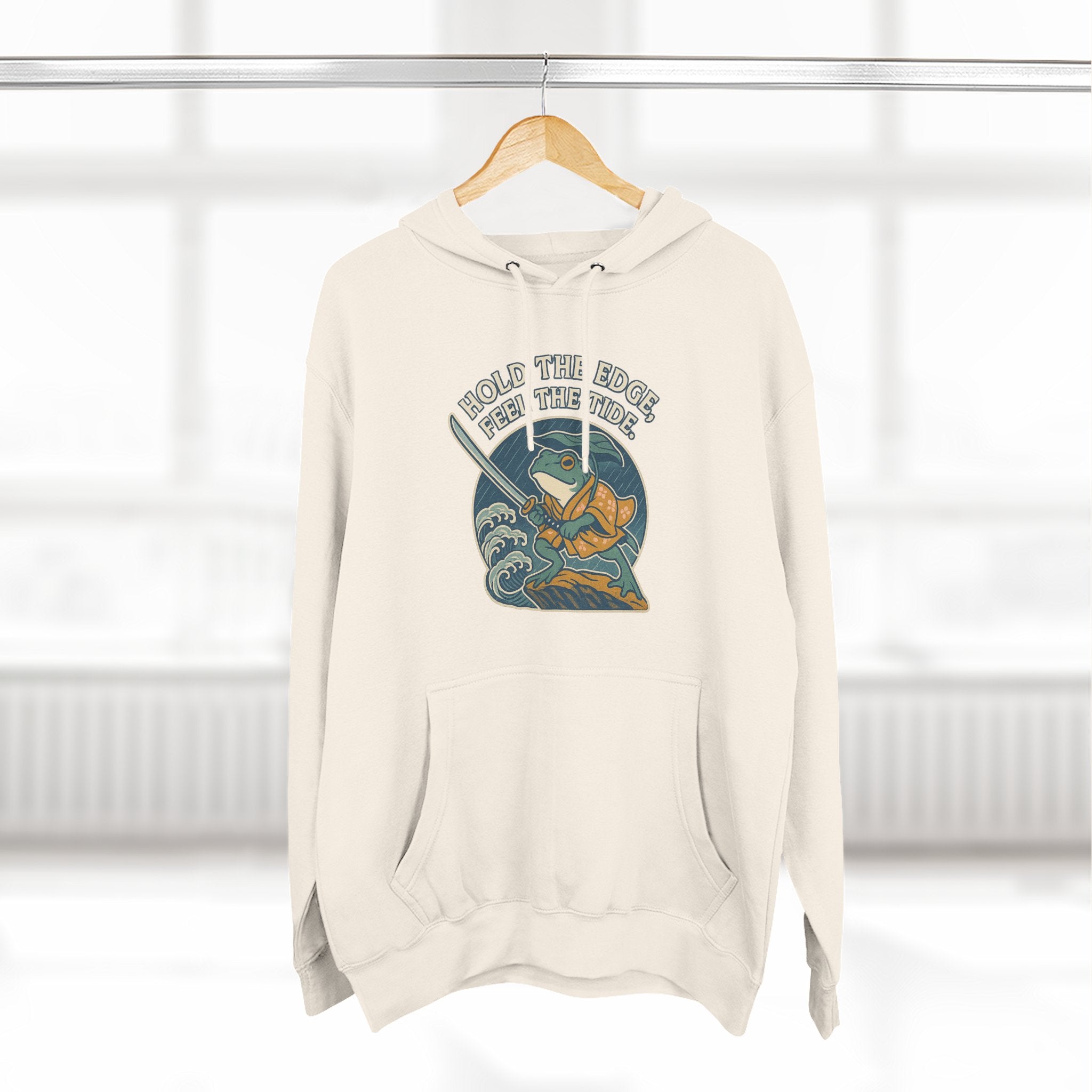 Adventure-Ready Fleece Hoodie | 'Hold the Line' Graphic | Perfect for Outdoor Enthusiasts, Gift for Dad, Casual Wear, Winter Inspired