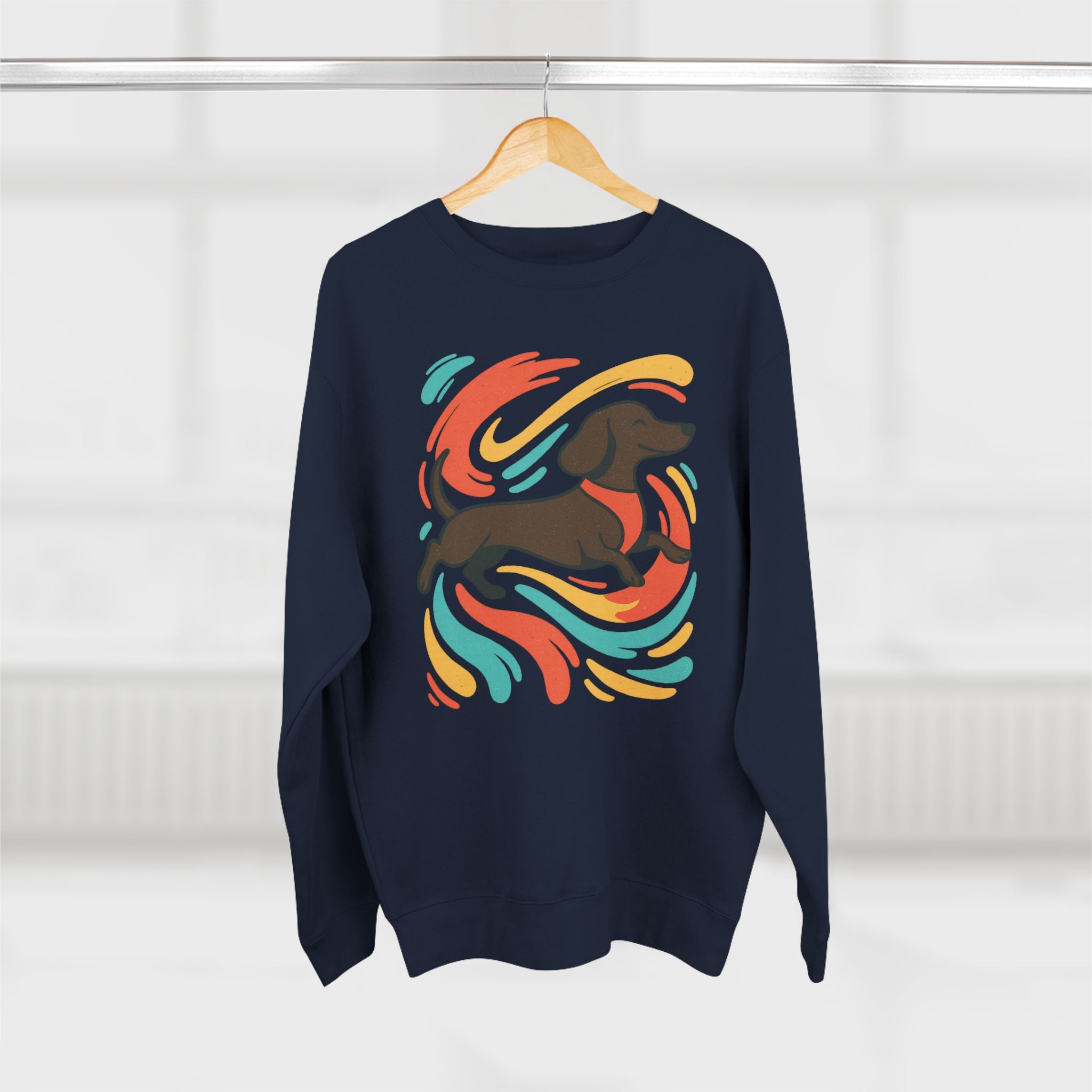 Dachshund Art Crewneck Sweatshirt | Dog Lover Gift, Cozy Sweater, Pet Lover Apparel, Cute Animal Sweatshirt, Birthday Gift