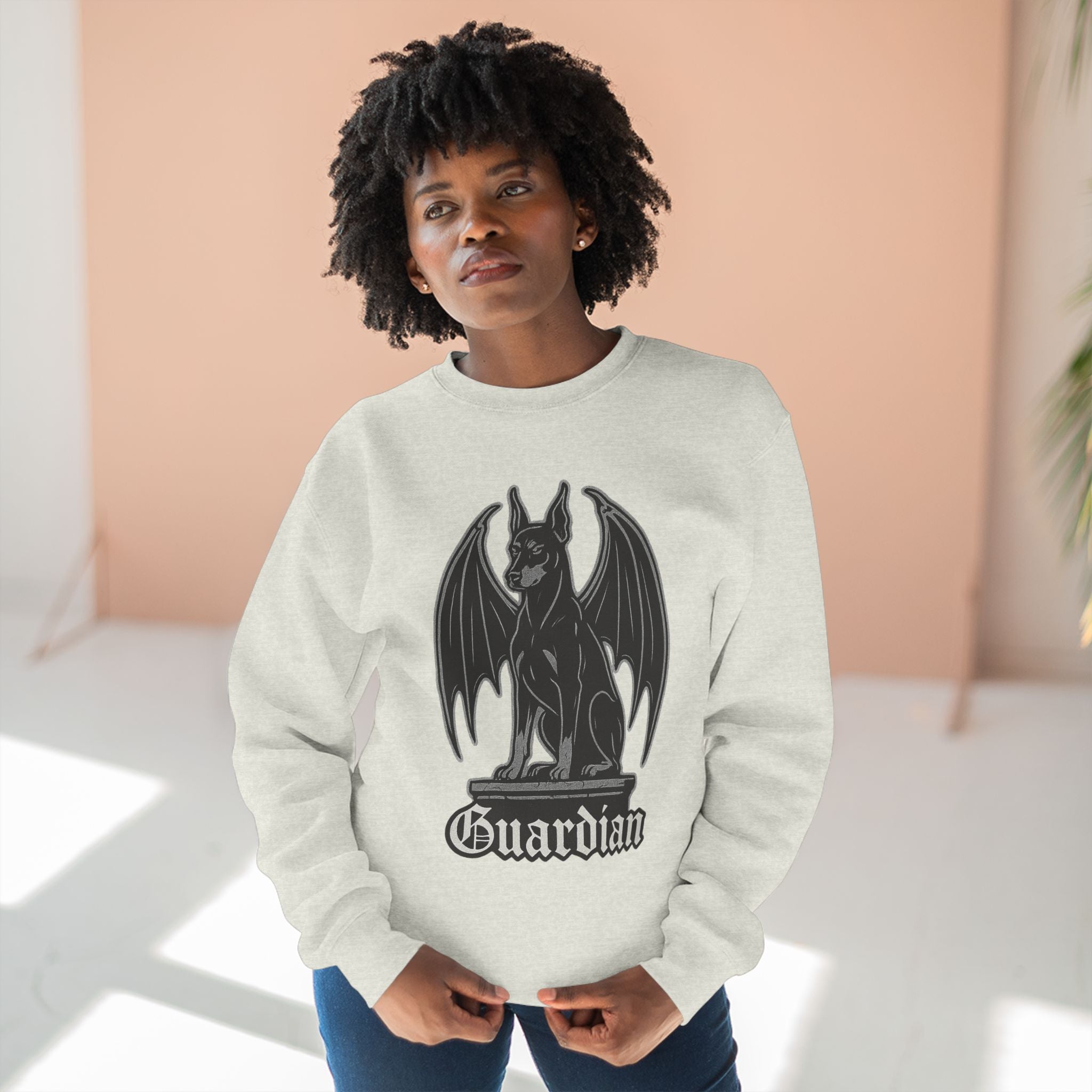 Dobermann Guardian Sweatshirt - Unisex Cozy Crewneck, Fall Fashion, Halloween Gift, Nature Lover Apparel, Casual Style