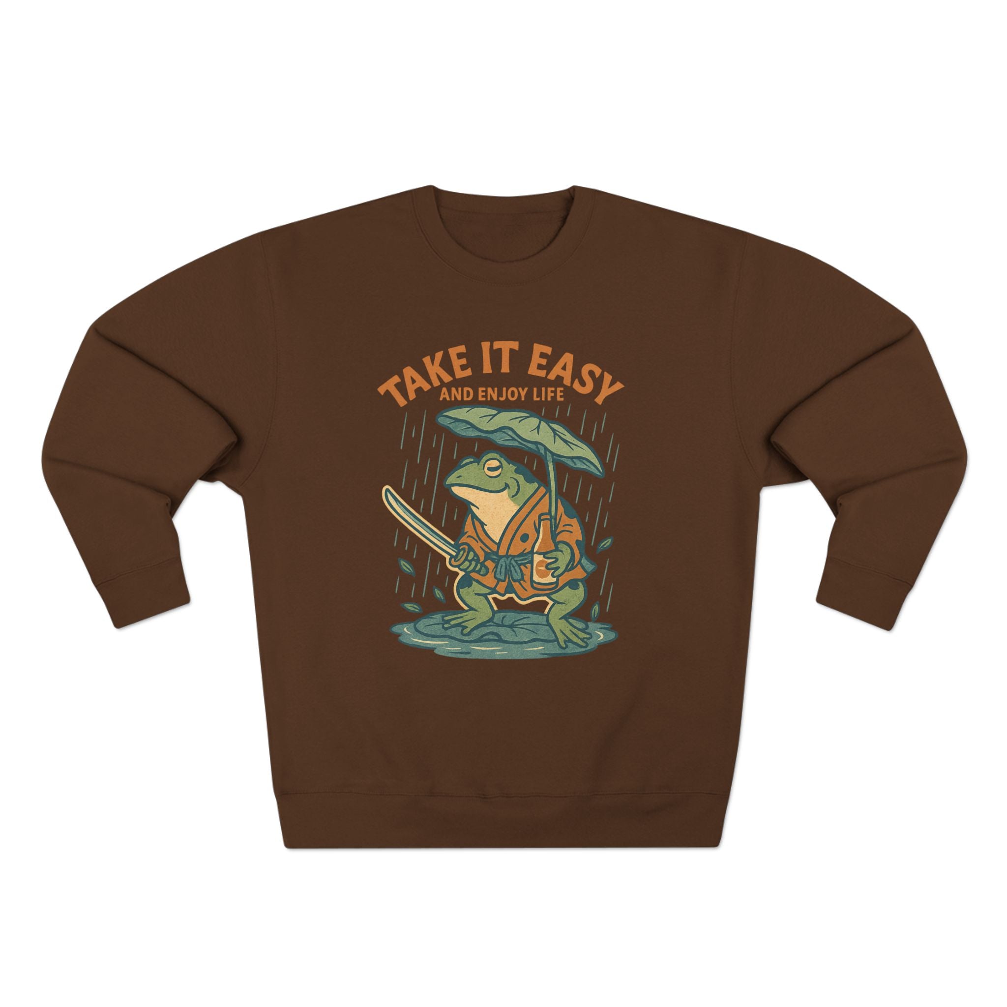 Ukiyo-e Anime Frog Sweatshirt - Unisex Cozy Crewneck, Fall Fashion, Halloween Gift, Nature Lover Apparel, Casual Style