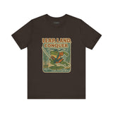 Leap, Land, Conquer – Japanese Ukiyo-e Warrior Frog T-Shirt, Funny Graphic Art Tee