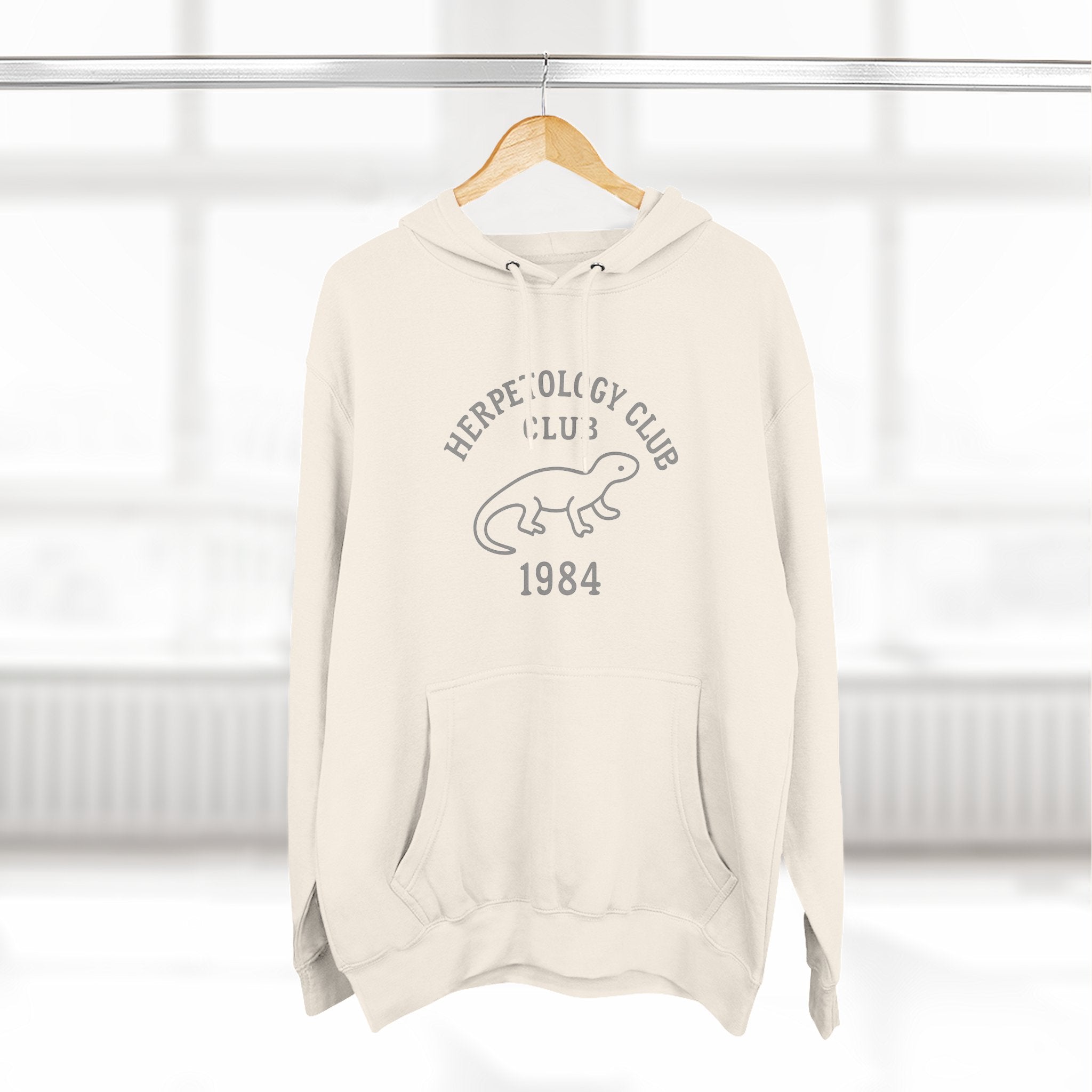 Herpetology Club Fleece Hoodie - Unleash Happiness, Pet Parent Gift, Cozy Sweatshirt, Reptile Lover Wardrobe, Comfortable Hooded Sweatshirt