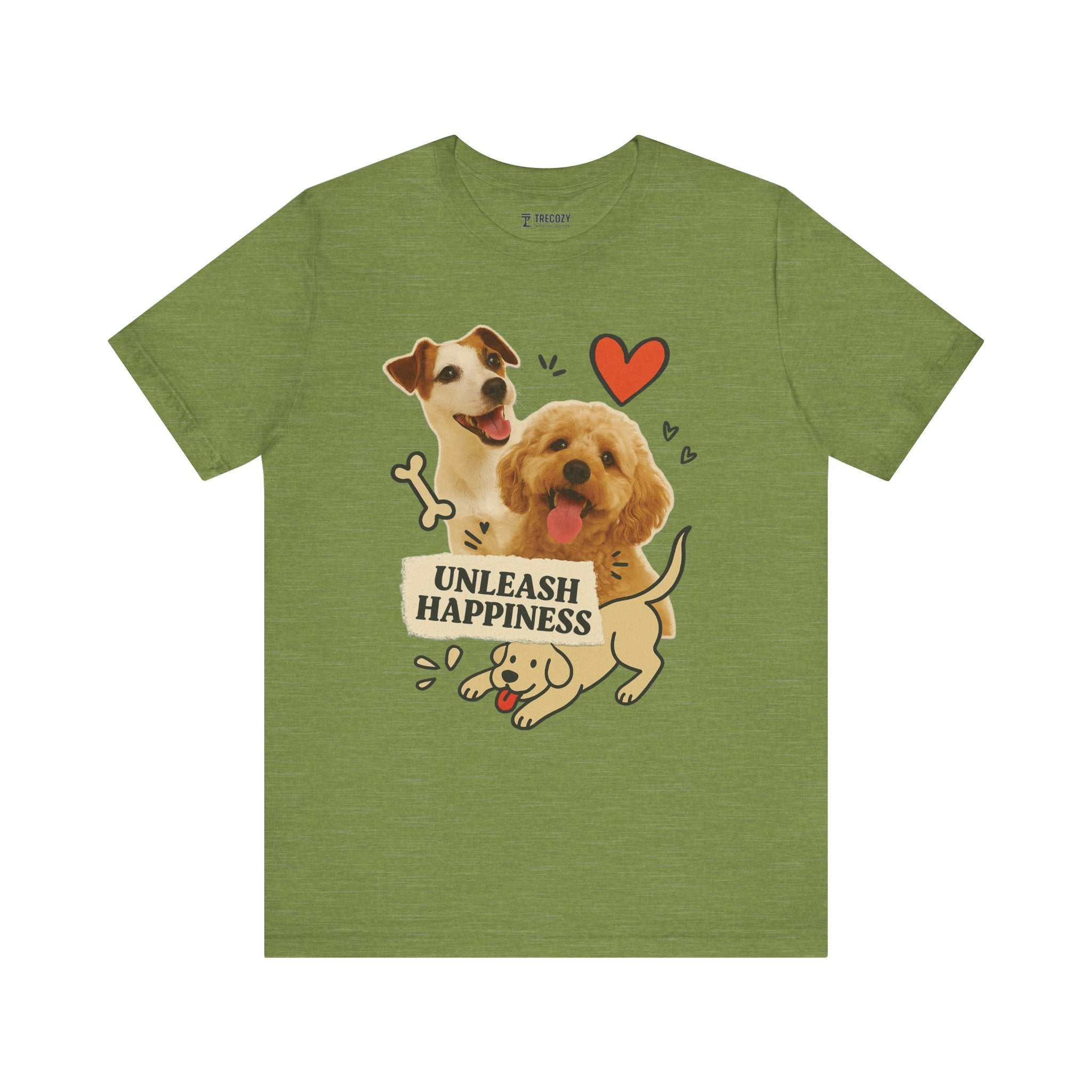 Cute Dog Lover Tee - Unleash Happiness Shirt, Pet Owner Gift, Animal Lover Apparel, Casual Wear, Birthday Gift