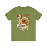 Cute Dog Lover Tee - Unleash Happiness Shirt, Pet Owner Gift, Animal Lover Apparel, Casual Wear, Birthday Gift