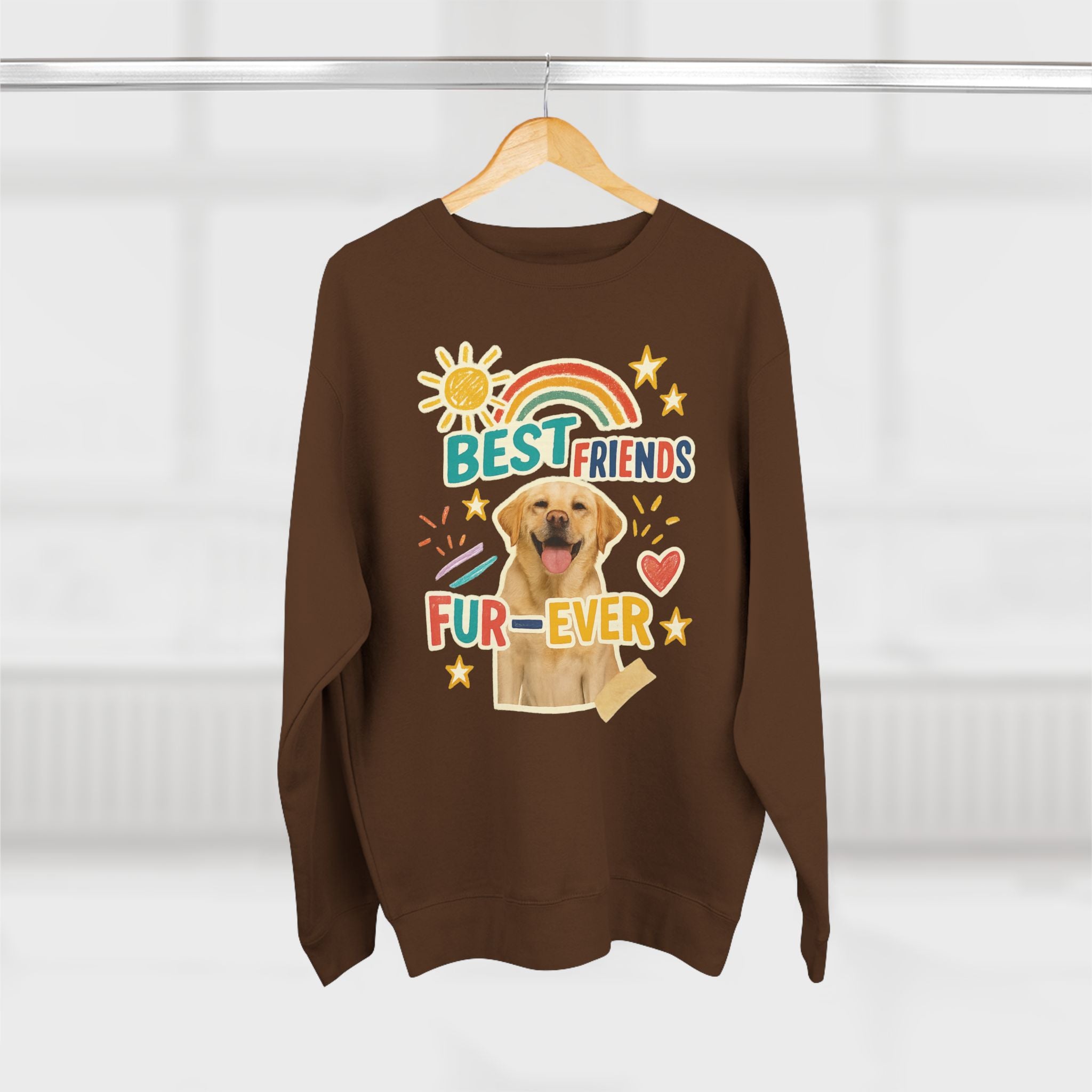 Cozy Pet-Themed Crewneck Sweatshirt - Best Friends Fur-Ever