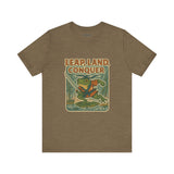 Leap, Land, Conquer – Japanese Ukiyo-e Warrior Frog T-Shirt, Funny Graphic Art Tee