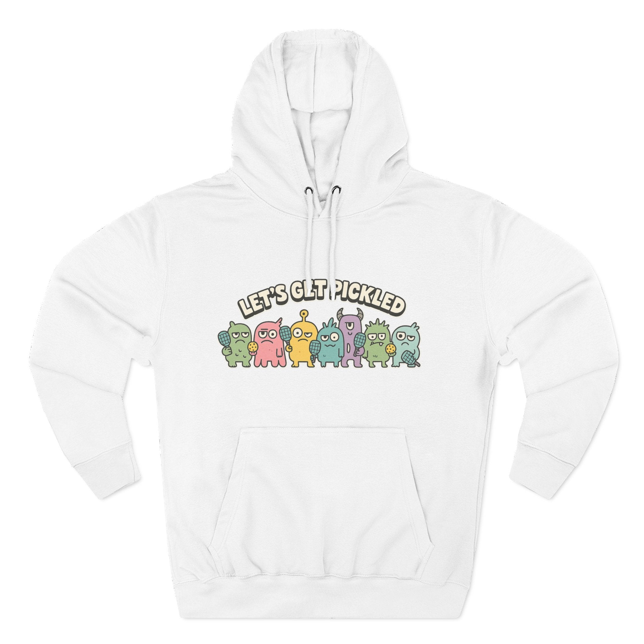Let's get pickled Adorable Fleece Hoodie, Cozy Sweatshirt, Relaxed Apparel, Gift for Friends, Casual Wear, Summer Vibes, Chill Hoodie