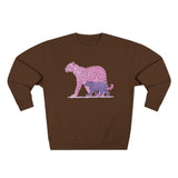 Pink Leopard Unisex Crewneck Sweatshirt, Animal Lover Gift, Eco-Friendly Apparel, Matching Sweatshirts