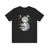 Dreaming Husky Astronaut Tee, Cozy TShirt, Gift for Pet Owners, Trending Cute Animal Top, Cute Dog Tshirt