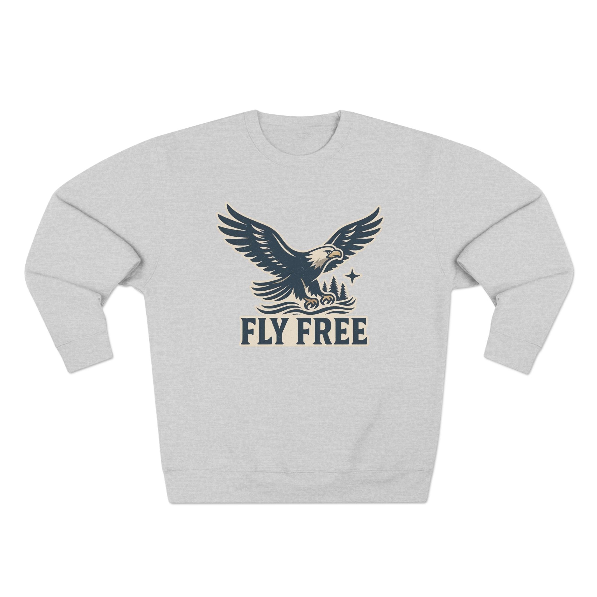Fly Free Eagle Sweatshirt - Unisex Cozy  Crewneck, Fall Fashion, Halloween Gift, Nature Lover Apparel, Casual Style