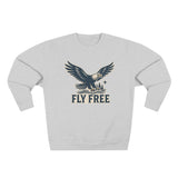 Fly Free Eagle Sweatshirt - Unisex Cozy  Crewneck, Fall Fashion, Halloween Gift, Nature Lover Apparel, Casual Style