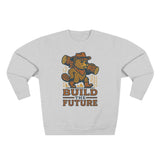 Cozy Unisex Beaver Crewneck Sweatshirt - Build the Future, Inspirational Gift for Dreamers, Casual Layer for Nature Lovers, Comfortable
