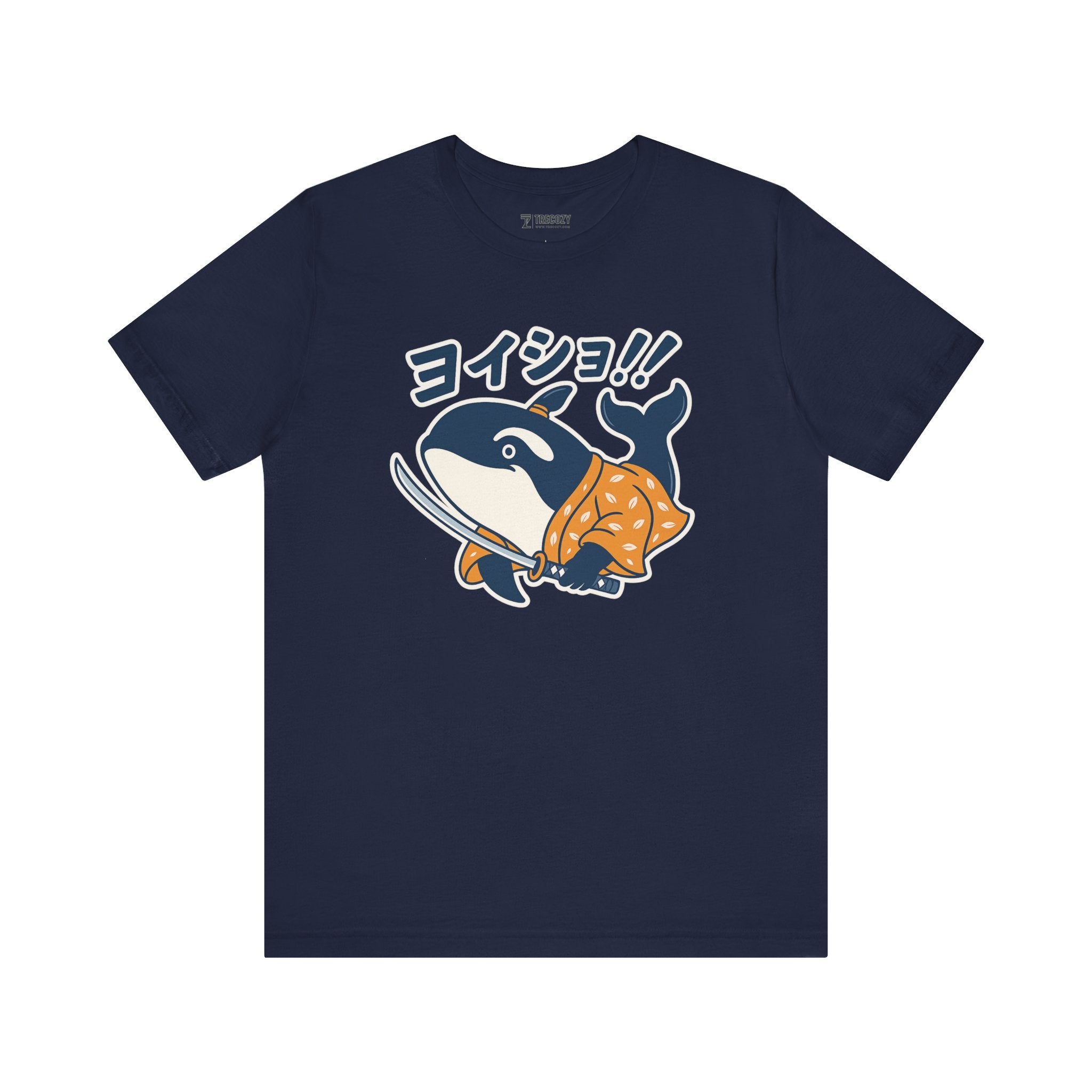Orca Katana Shirt, Funny Animal Lover Tee, Cozy Gift for Samurai Lover, Kawaii Orca Whale Graphic Tee