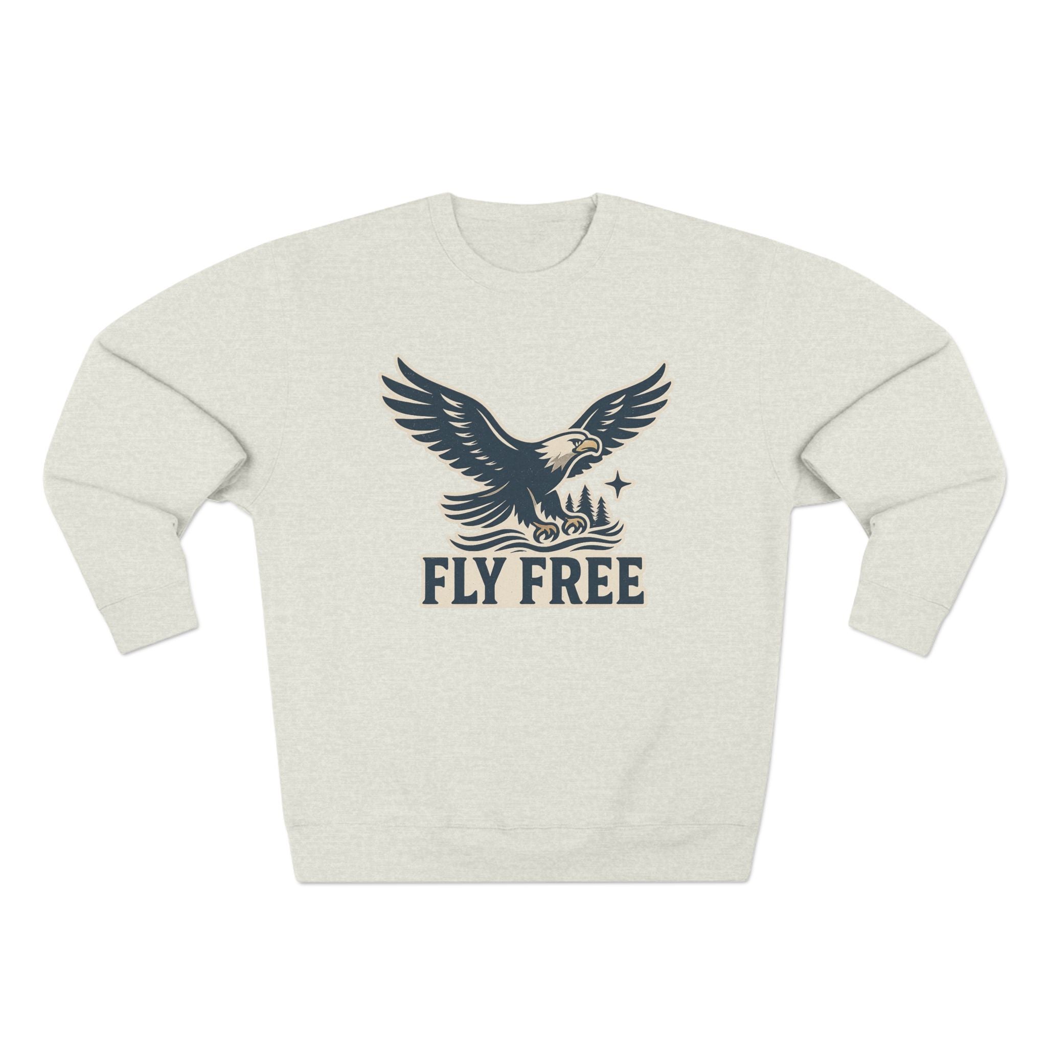 Fly Free Eagle Sweatshirt - Unisex Cozy  Crewneck, Fall Fashion, Halloween Gift, Nature Lover Apparel, Casual Style