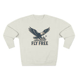 Fly Free Eagle Sweatshirt - Unisex Cozy  Crewneck, Fall Fashion, Halloween Gift, Nature Lover Apparel, Casual Style