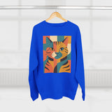 Colorful Cat Unisex Crewneck Sweatshirt, Cat Lover Gift, Cozy Sweater for Pet Owners, Cute Animal Apparel, Perfect for Birthdays, Holidays