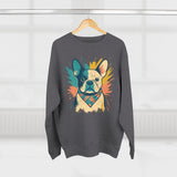 Colorful French Bulldog Crewneck Sweatshirt, Dog Lover Gift, Casual Outfit, Pet Parent Apparel, Animal Art Apparel