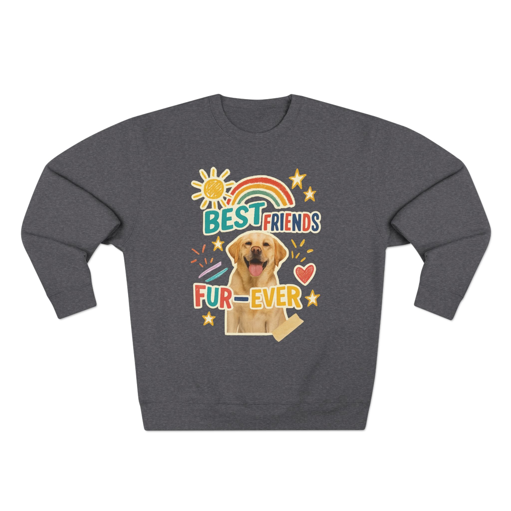 Cozy Pet-Themed Crewneck Sweatshirt - Best Friends Fur-Ever