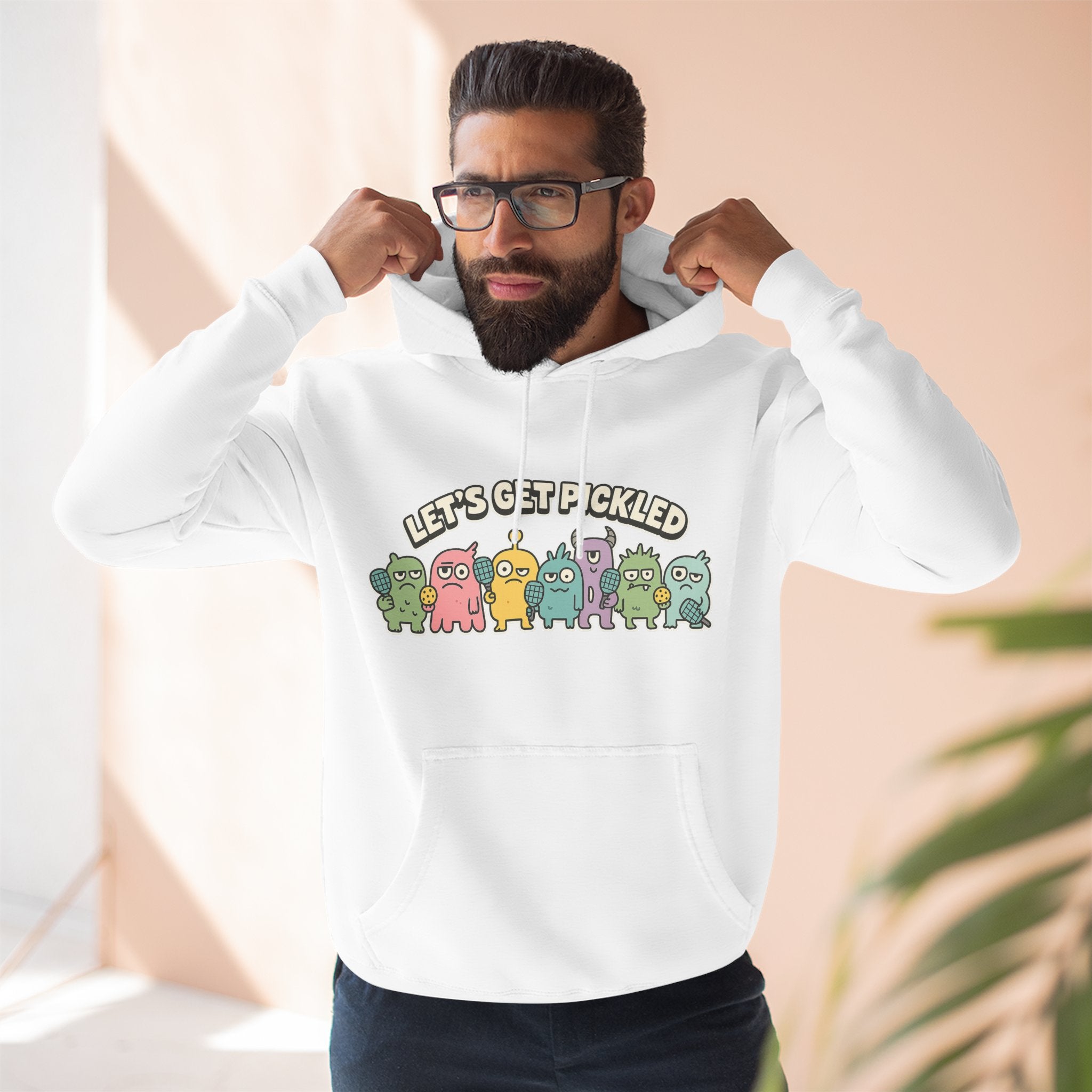 Let's get pickled Adorable Fleece Hoodie, Cozy Sweatshirt, Relaxed Apparel, Gift for Friends, Casual Wear, Summer Vibes, Chill Hoodie