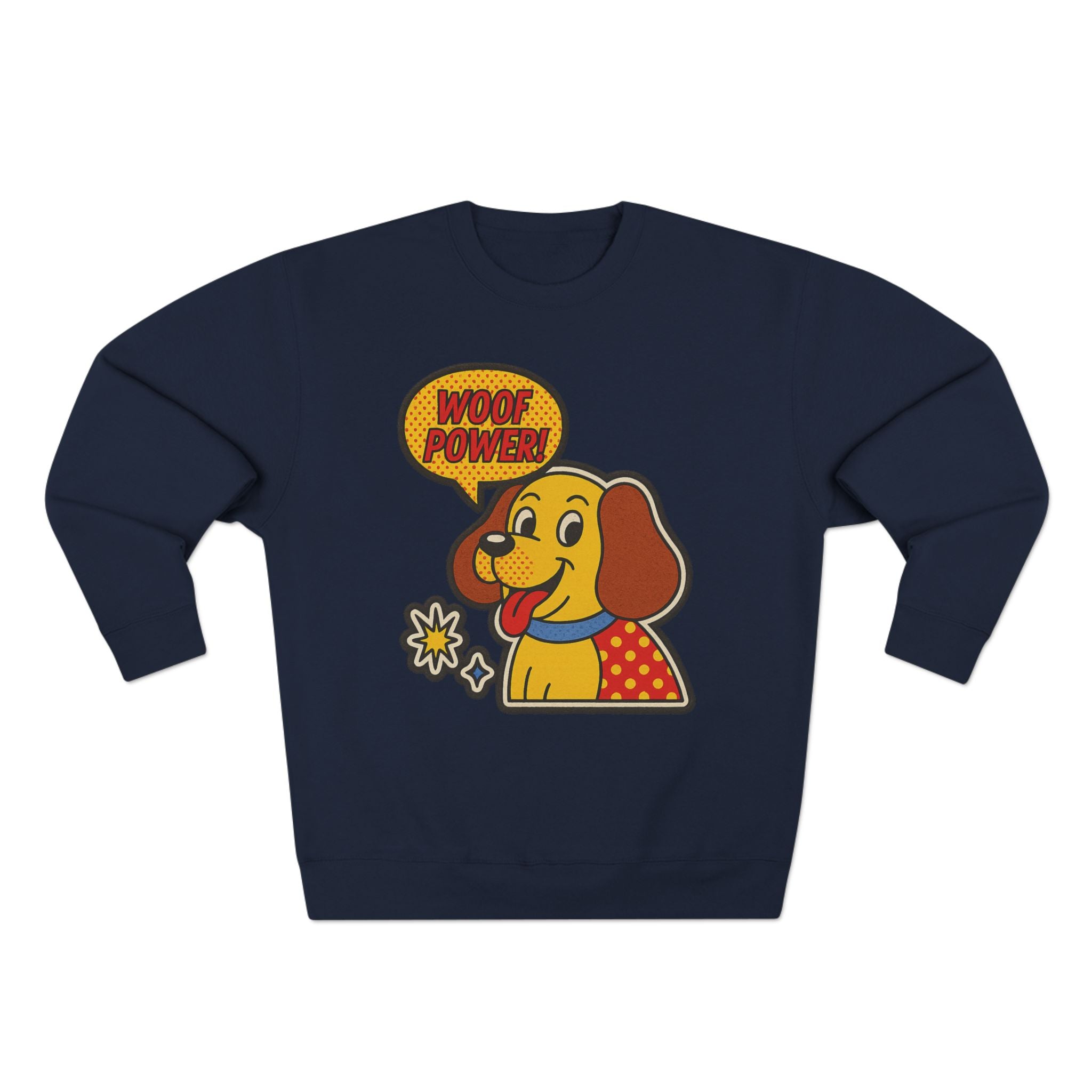 Woof Power Dog Sweatshirt, Funny Pet Lover Gift, Cute Unisex Crewneck, Animal Lover Apparel, Cozy Gift for Dog Owners