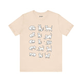 Multiple Cats Playing Tee, Cozy Cat Lover Shirt, Gift for Pet Owners, Cute Animal Top, Cat with Flowers
