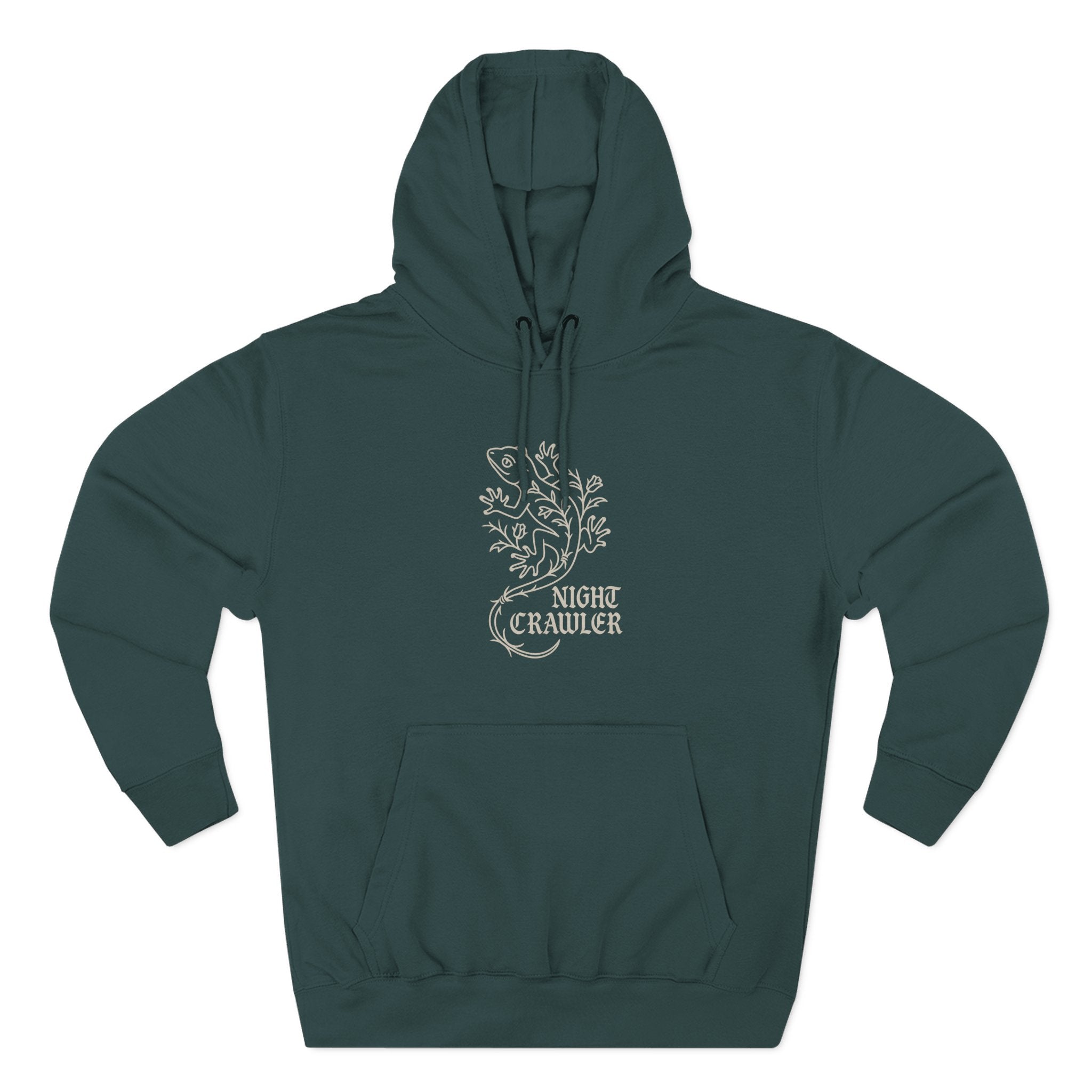 Night Crawler Fleece Hoodie - Unleash Happiness, Pet Parent Gift, Cozy Sweatshirt, Reptile Lover Wardrobe, Comfortable Hooded Sweatshirt