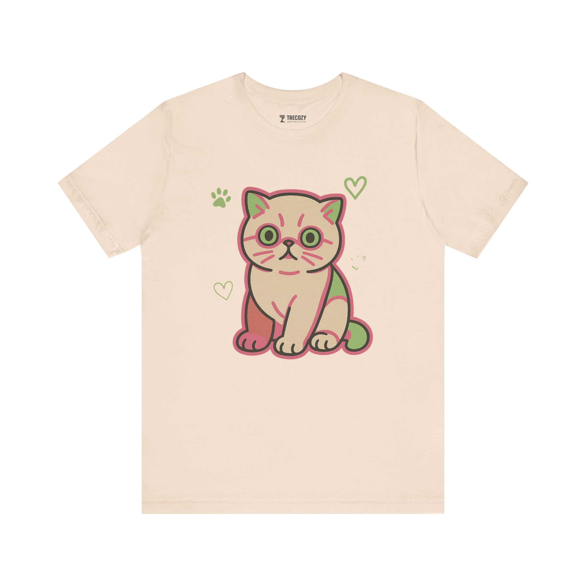 Super Cute Cat Tee, Cozy TShirt, Gift for Pet Owners, Trending Cute Animal Top, Cute Cat Tshirt