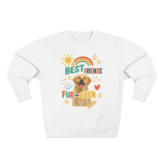 Cozy Pet-Themed Crewneck Sweatshirt - Best Friends Fur-Ever
