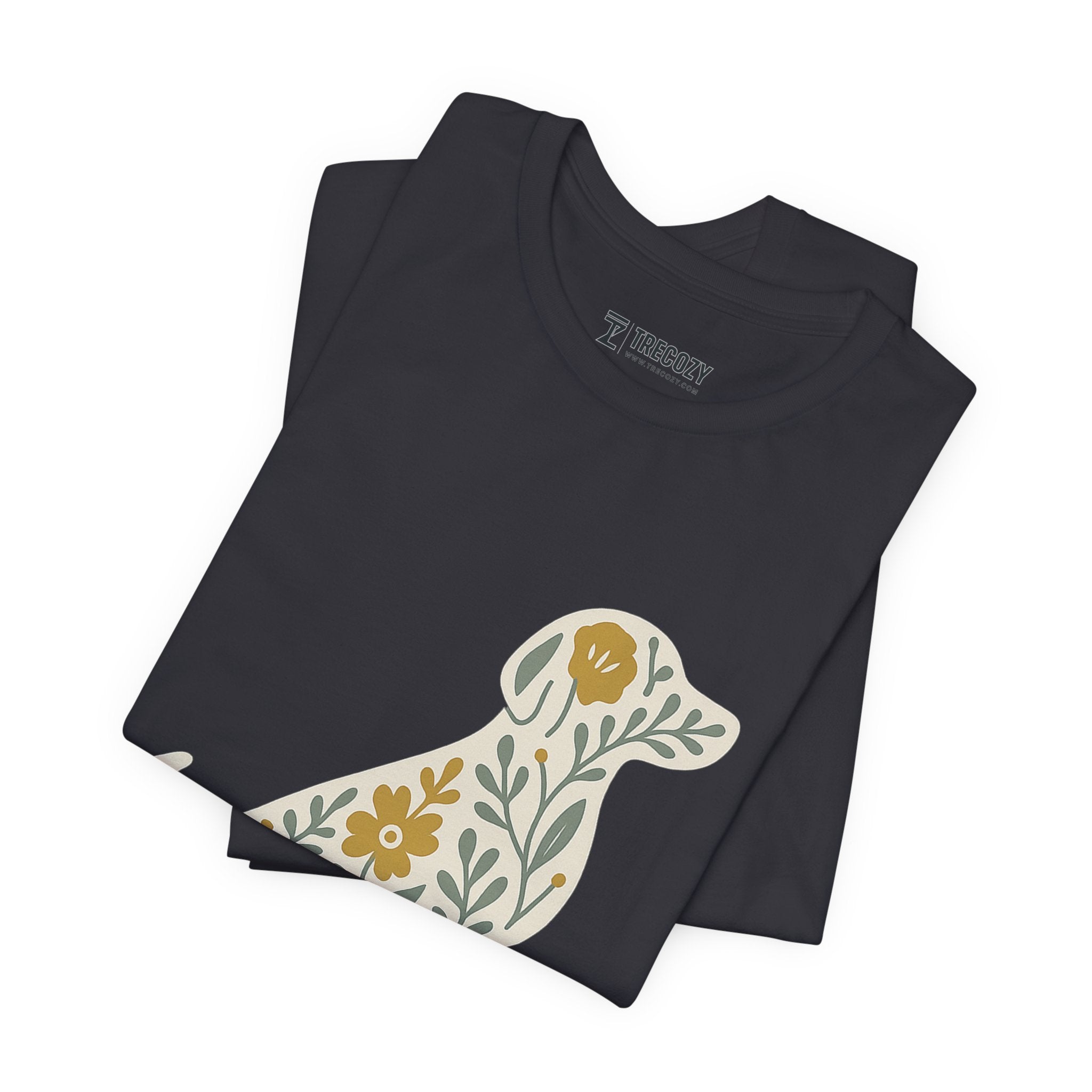Floral Dog Lover Tee, Pet Shirt, Unisex Animal Tee, Gift for Dog Owners, Eco-Friendly Apparel