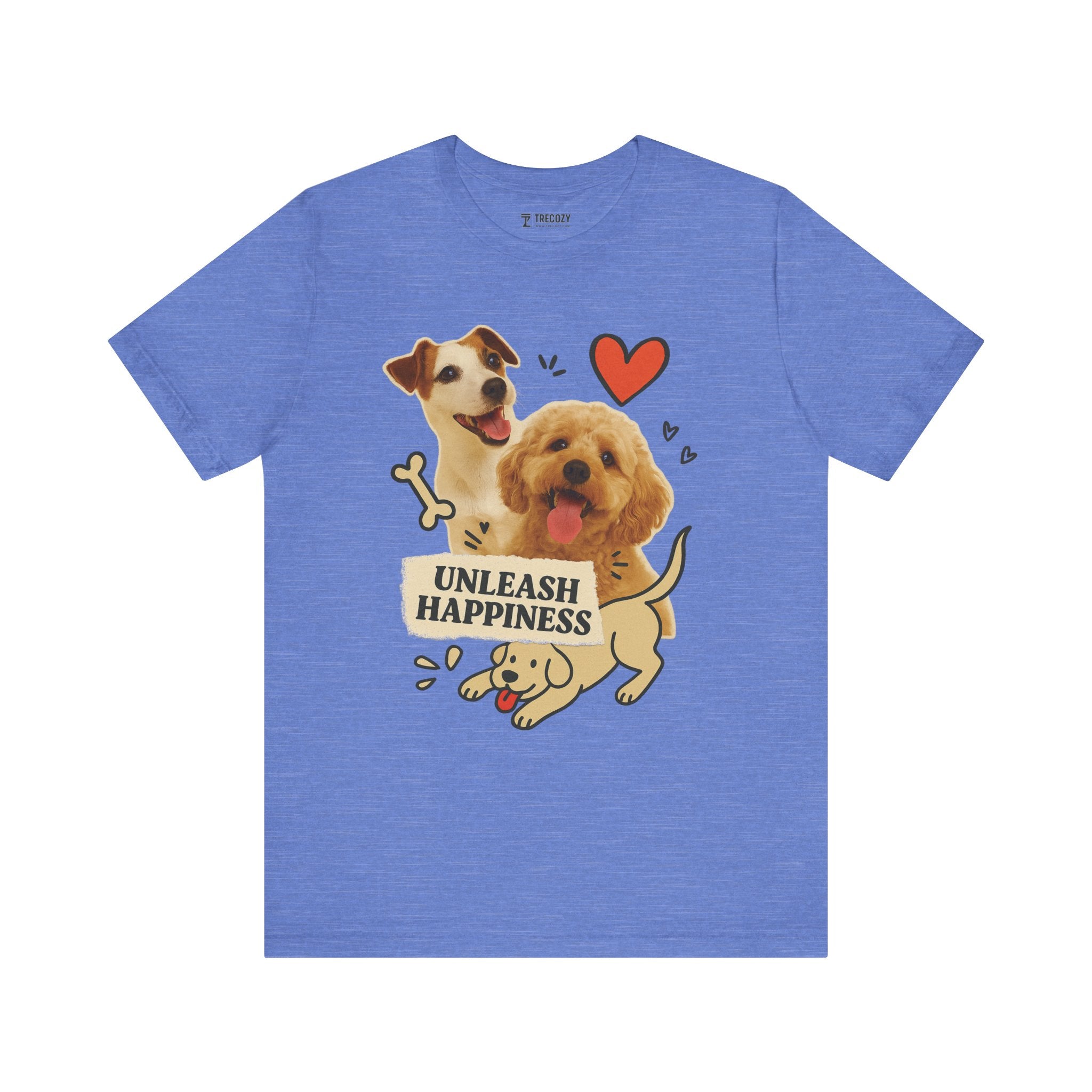 Cute Dog Lover Tee - Unleash Happiness Shirt, Pet Owner Gift, Animal Lover Apparel, Casual Wear, Birthday Gift