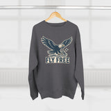 Fly Free Eagle Sweatshirt - Unisex Cozy  Crewneck, Fall Fashion, Halloween Gift, Nature Lover Apparel, Casual Style