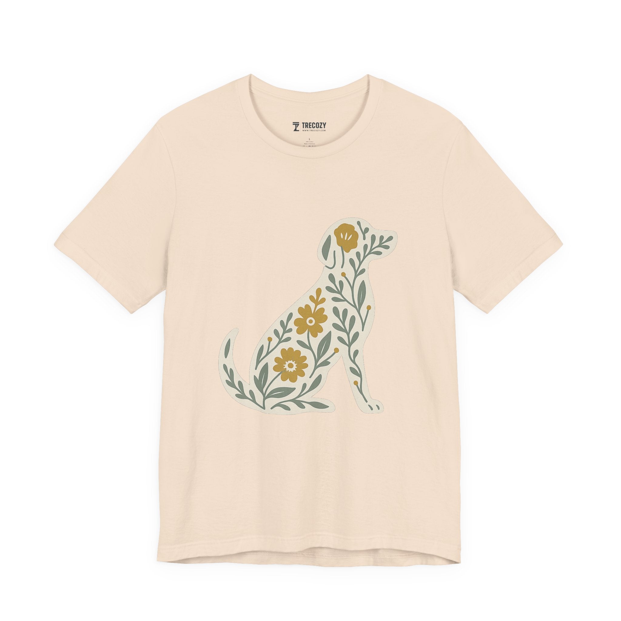 Floral Dog Lover Tee, Pet Shirt, Unisex Animal Tee, Gift for Dog Owners, Eco-Friendly Apparel