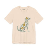 Floral Dog Lover Tee, Pet Shirt, Unisex Animal Tee, Gift for Dog Owners, Eco-Friendly Apparel