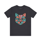 Colorblock Cat Tee, Cozy Cat Lover Shirt, Gift for Pet Owners, Cute Animal Top, Nature Inspired Fashion
