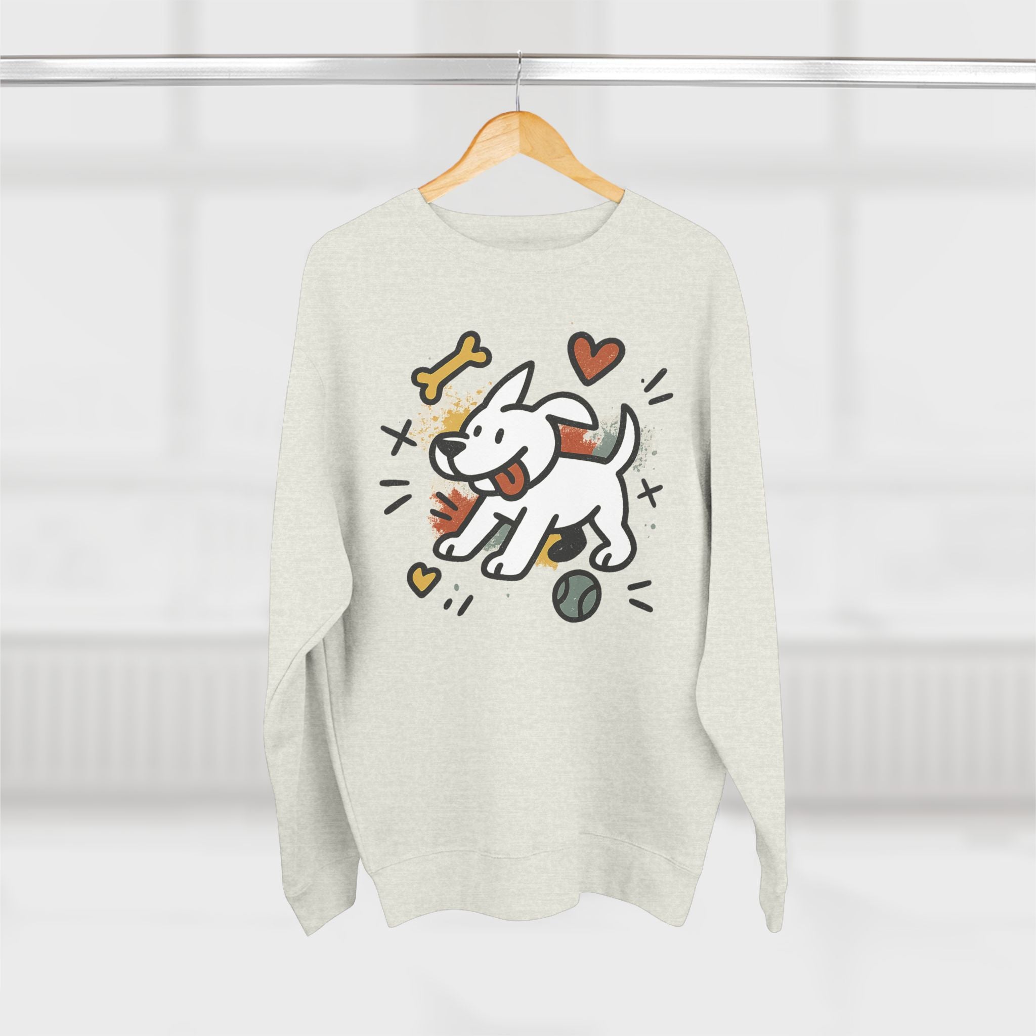 Cute Dog Lover Crewneck Sweatshirt, Cozy Pet Gift, Animal Lover Apparel, Fun Dog Design, Perfect for Dog Owners, Casual Everyday Wear