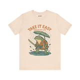Take It Easy and Enjoy Life – Japanese Ukiyo-e Samurai Frog T-Shirt, Zen Warrior Graphic Tee