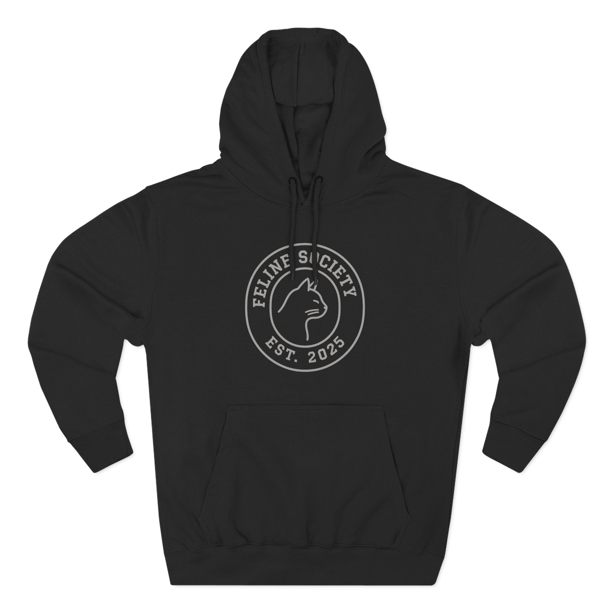 Feline Society Signature Fleece Hoodie - Pet Parent Gift, Cozy Cat Hoodies, Animal Lover Wardrobe, Comfortable Hooded Sweatshirt Musthaves