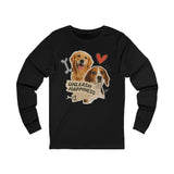 Unleash Happiness Dog Lover Long Sleeve Tee, Pet Owner Shirt, Gift for Dog Mom, Animal Lover Apparel, Cozy Fall Outfit