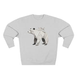 Geometric Bear Crewneck Sweatshirt, Cozy Sweatshirt, Nature Lover Gift, Animal Sweatshirt, Casual Wear, Unisex Fashion